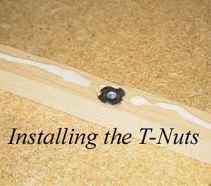Installing T-Nuts